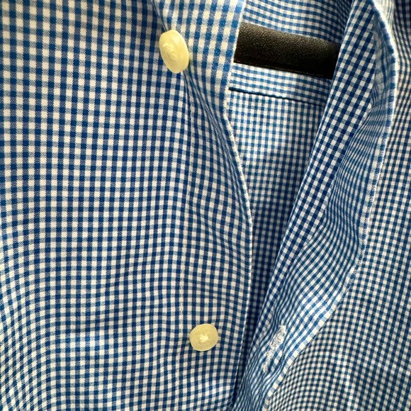 Chaps Boys Gingham Button Up Dress Shirt | Size Medium (10-12) - Picture 5 of 5